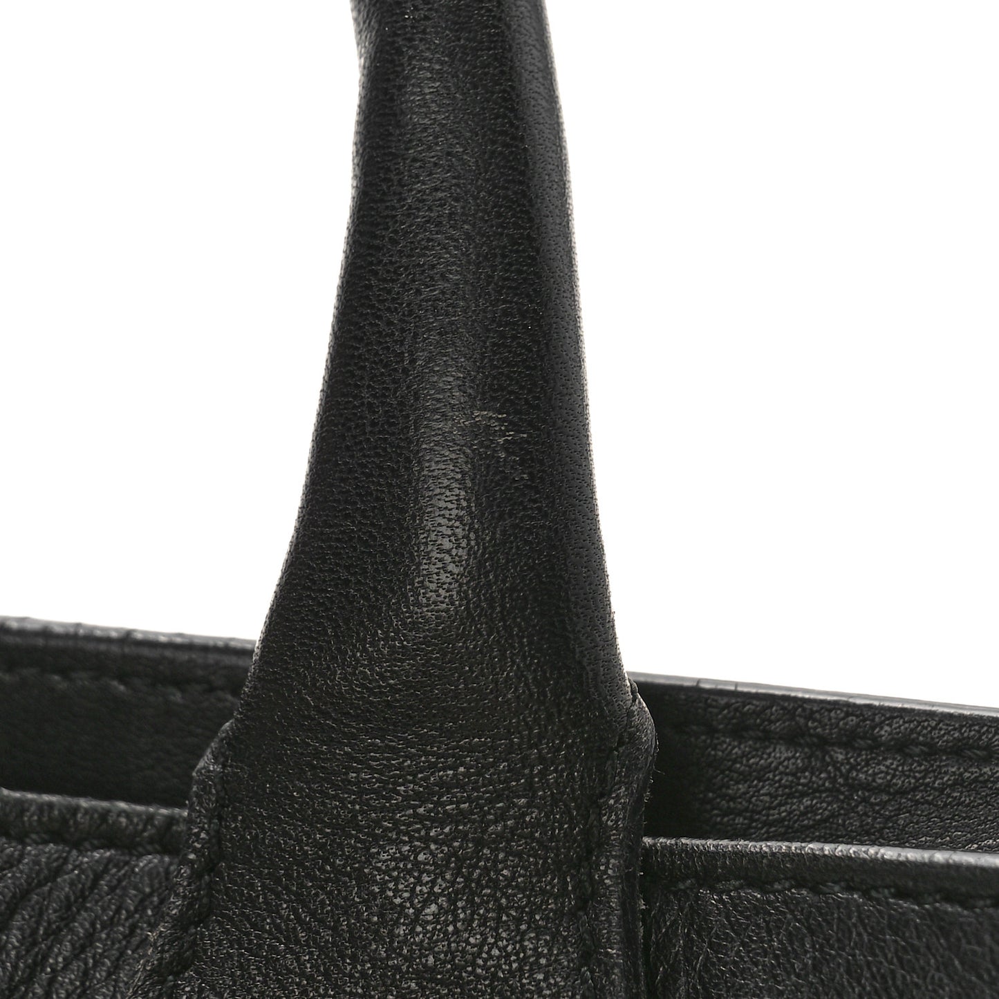 Grainy Calfskin House Check Small Banner Tote Black