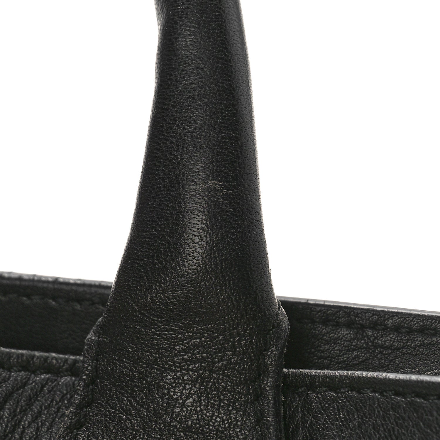 Burberry Grainy Calfskin House Check Small Banner Tote Black 9 of 12