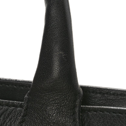 Burberry Grainy Calfskin House Check Small Banner Tote Black 9 of 12