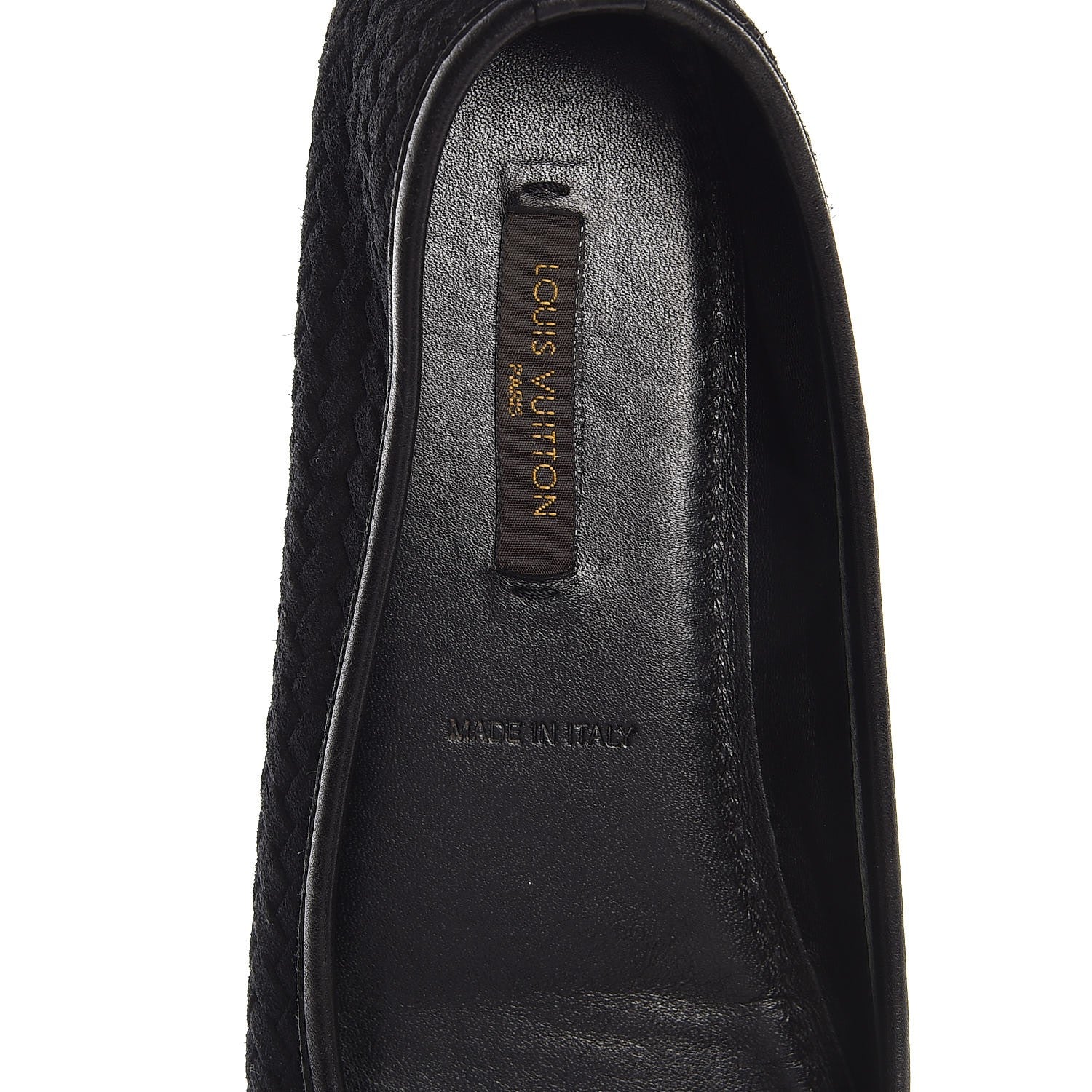 Louis Vuitton Woven Suede Oxford Ballerina Flats 35 Black 9 of 9