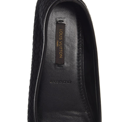 Louis Vuitton Woven Suede Oxford Ballerina Flats 35 Black 9 of 9
