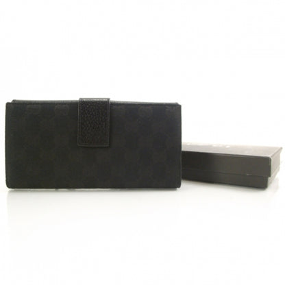 Gucci Leather Monogram Continental Bamboo Wallet 2 of 8