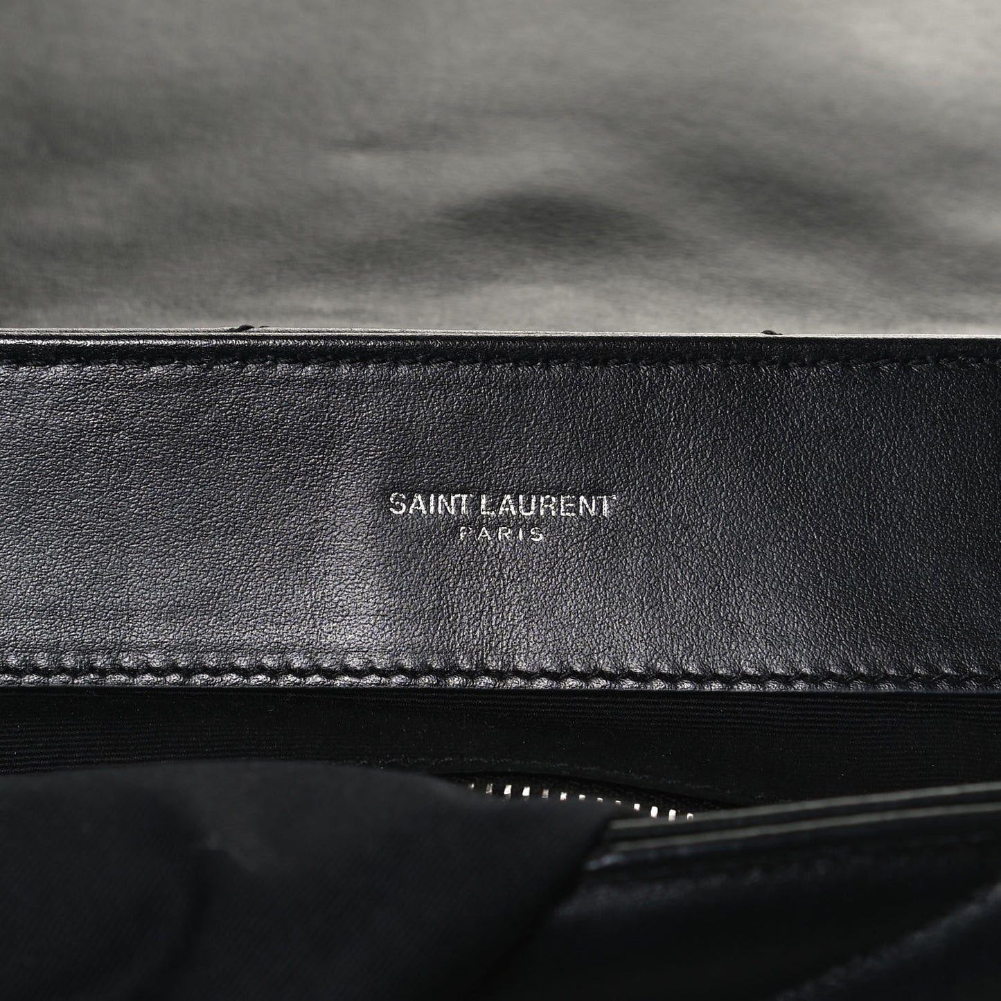 Calfskin Y Quilted Monogram Large Loulou Chain Satchel Black