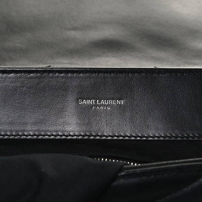 Saint Laurent Calfskin Y Quilted Monogram Large Loulou Chain Satchel Black 7 of 21