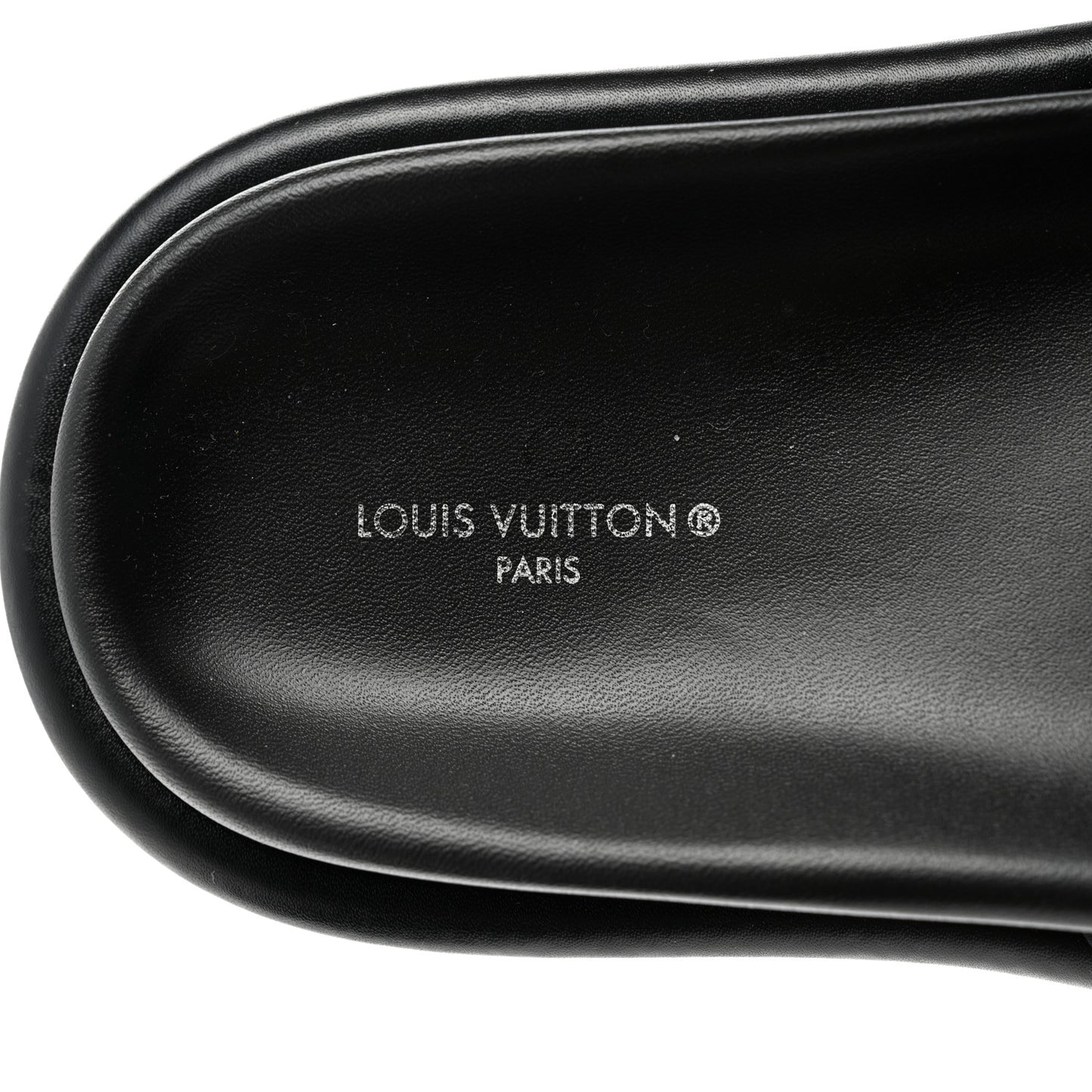Nylon Monogram Womens Pool Pillow Comfort Mules 37 Black