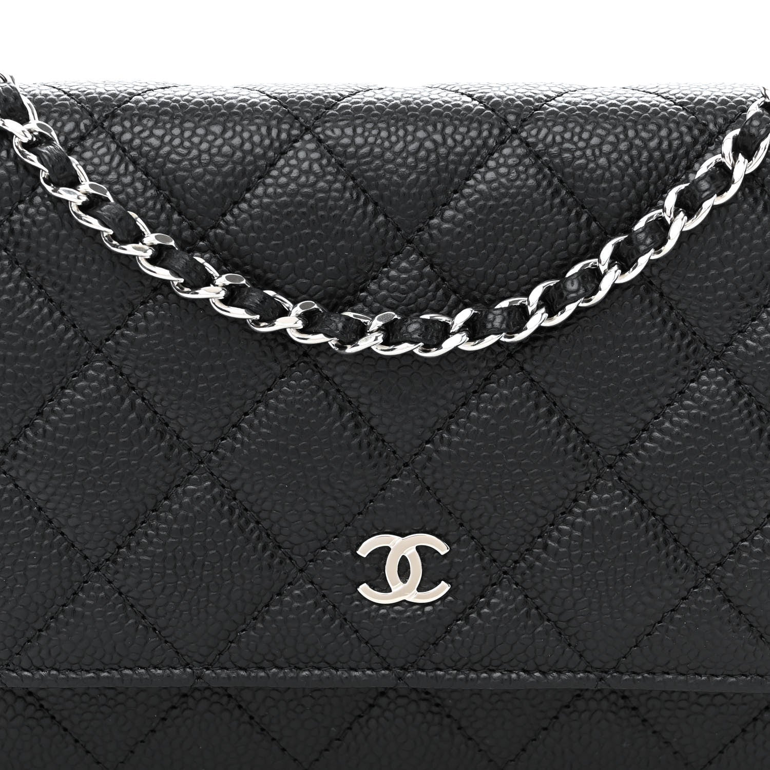 Chanel Caviar Quilted Wallet on Chain WOC Black 8 of 10