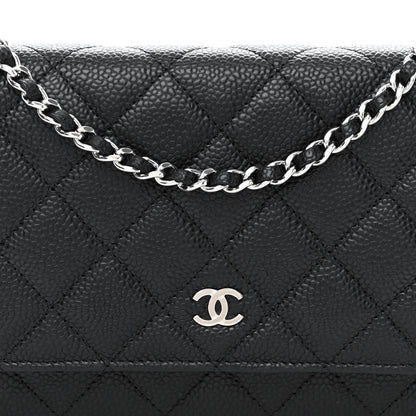 Chanel Caviar Quilted Wallet on Chain WOC Black 8 of 10