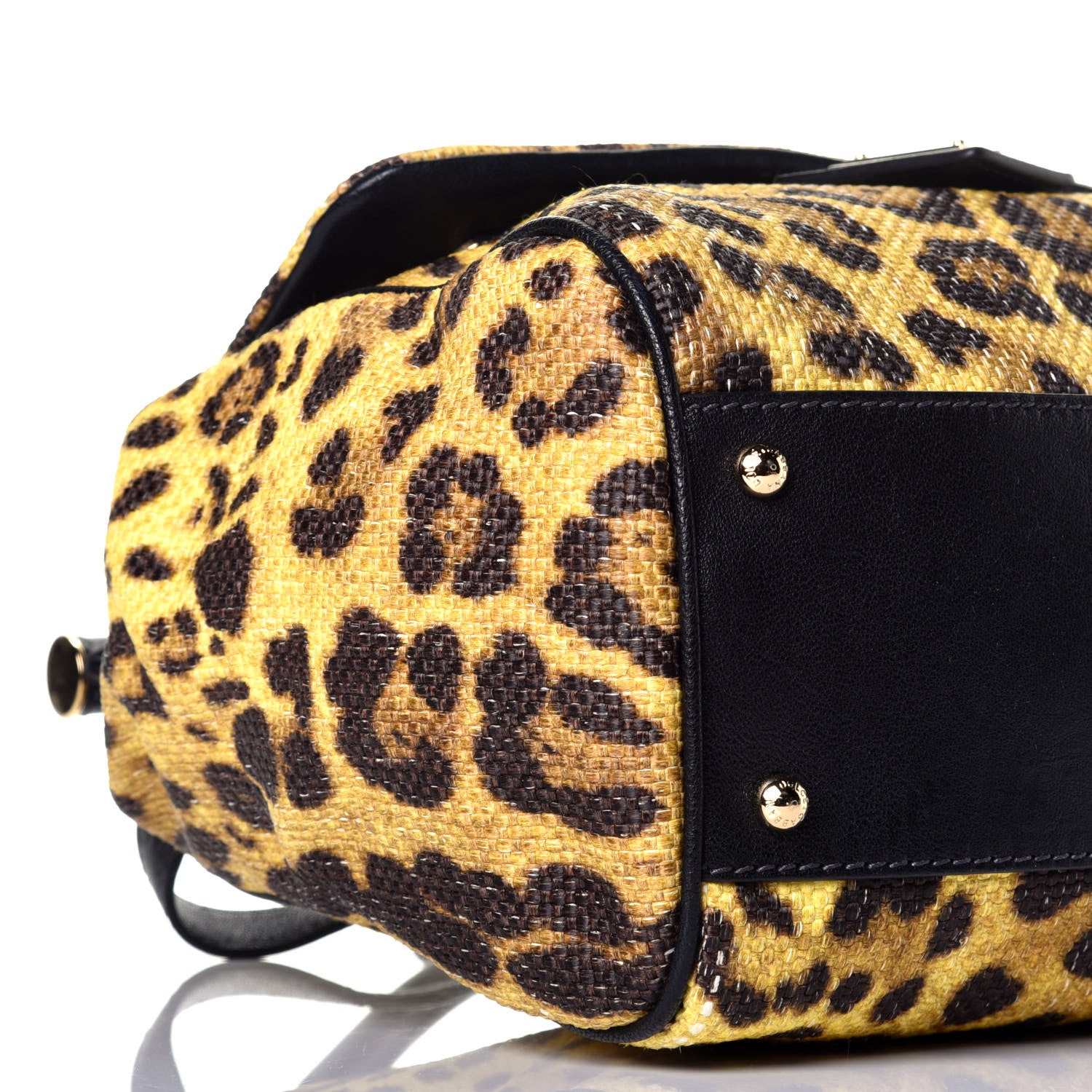 Dolce & Gabbana Canvas Leopard Print Large Miss Sicily Satchel 8 of 9