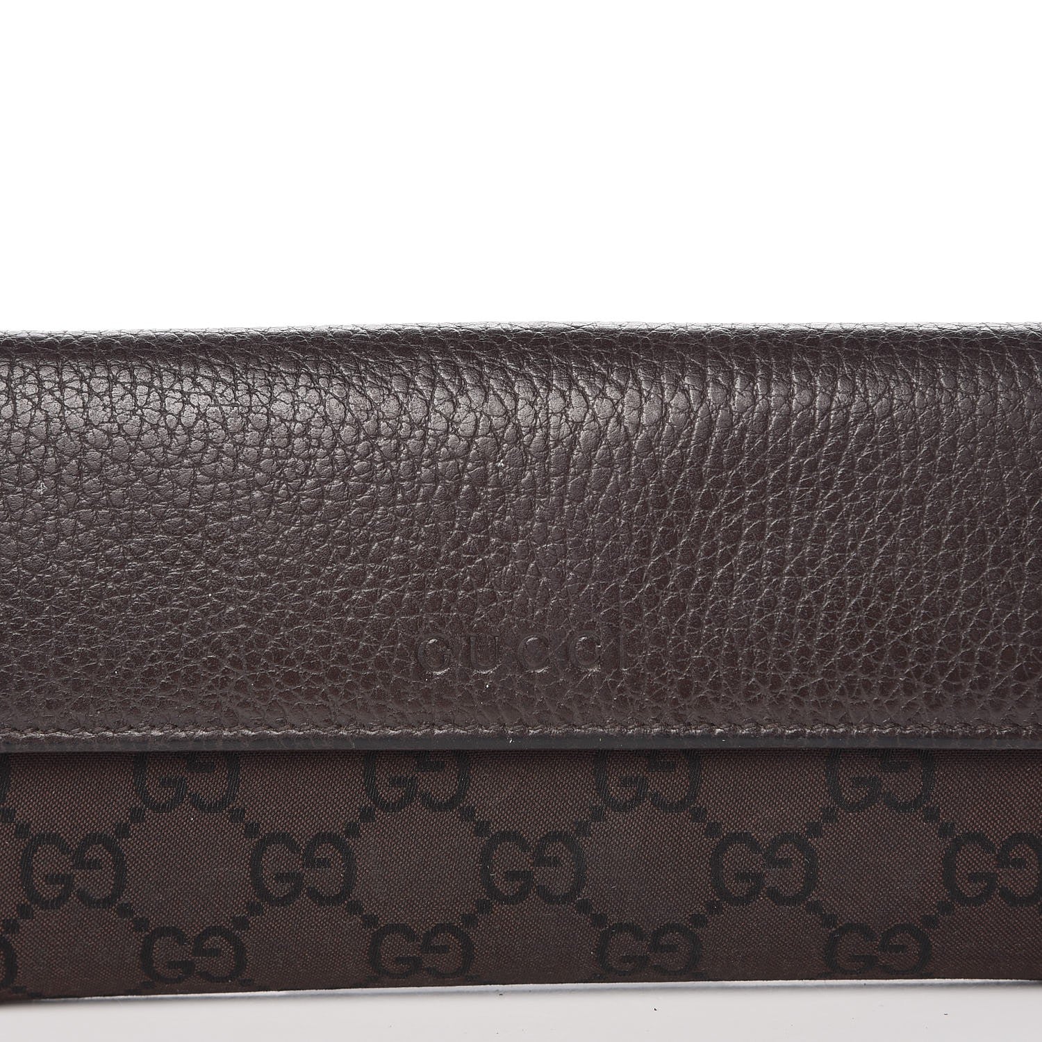 Gucci Canvas Monogram Calfskin Continental Wallet Brown 10 of 13