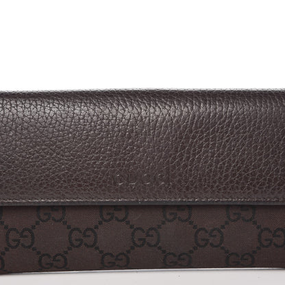 Gucci Canvas Monogram Calfskin Continental Wallet Brown 10 of 13