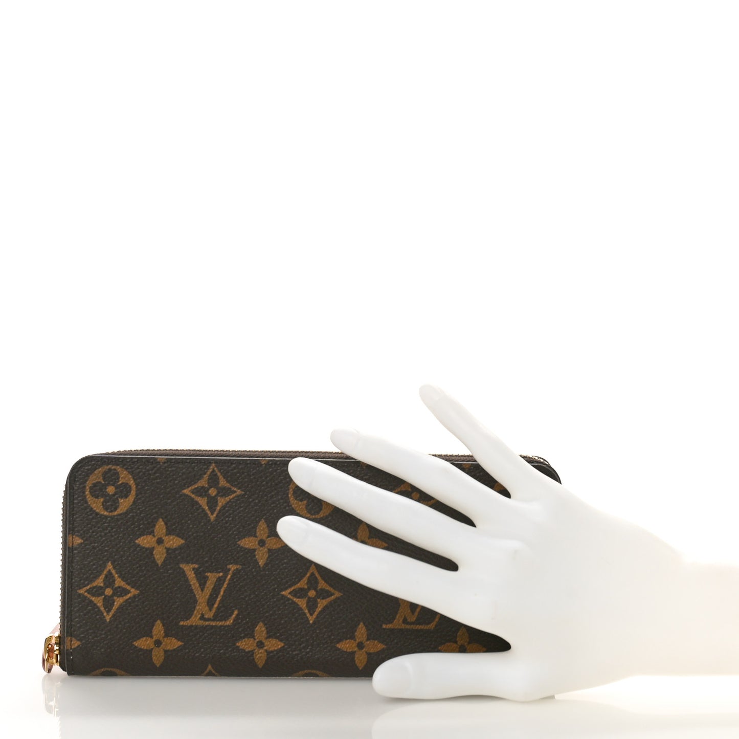 Monogram Clemence Wallet Rose Ballerine
