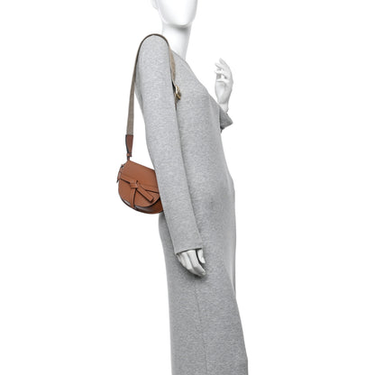 Loewe Calfskin Jacquard Mini Gate Dual Bag Tan 2 of 13