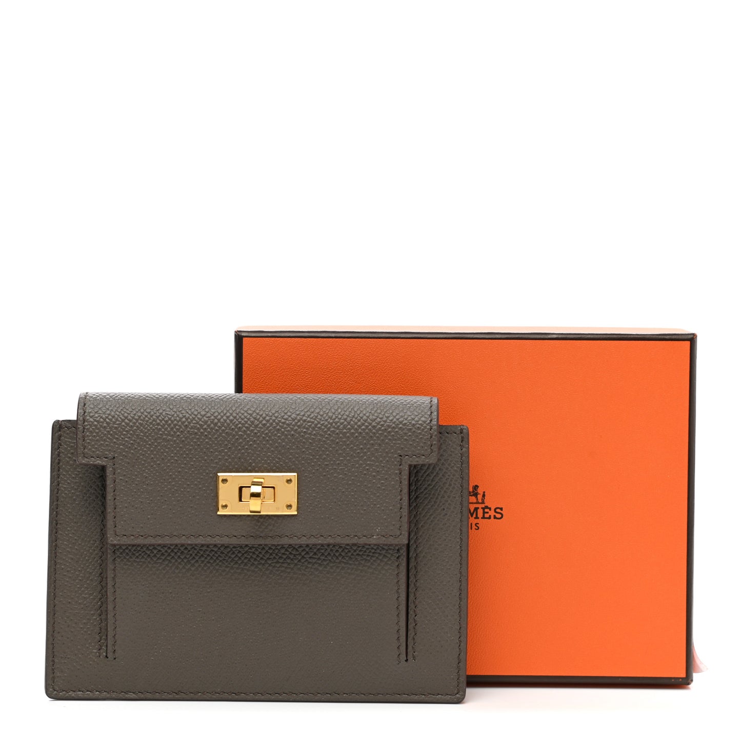 Epsom Kelly Pocket Compact Wallet Etain