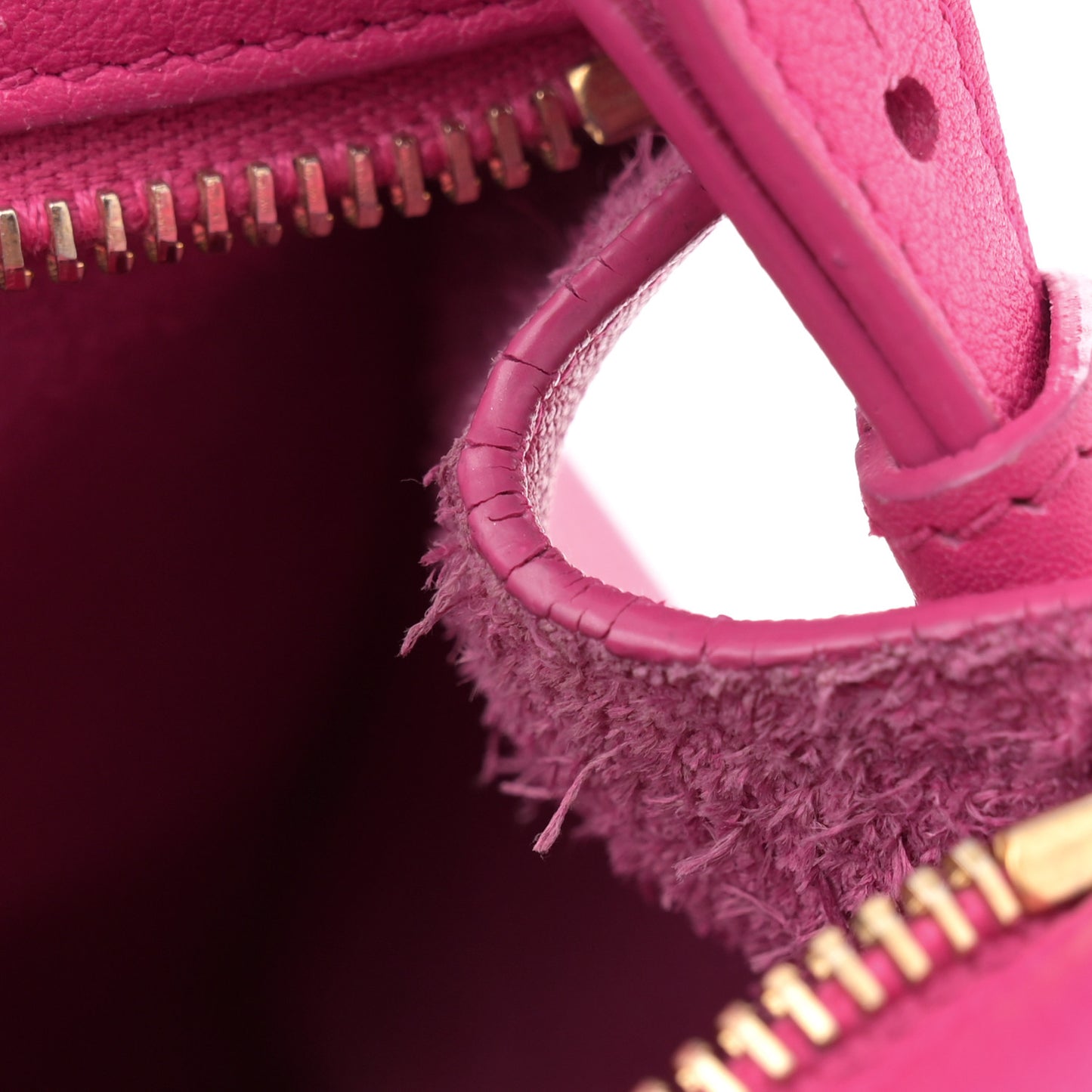 Calfskin Small Monogram Cabas Fuchsia