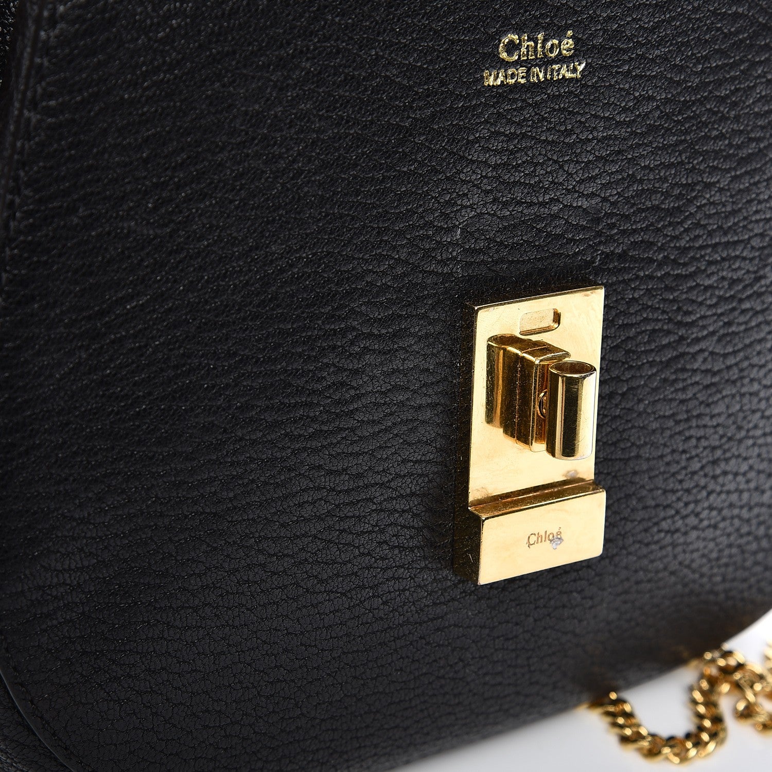 Chloe Grained Lambskin Mini Drew Shoulder Bag Black 9 of 12