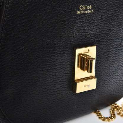 Chloe Grained Lambskin Mini Drew Shoulder Bag Black 9 of 12