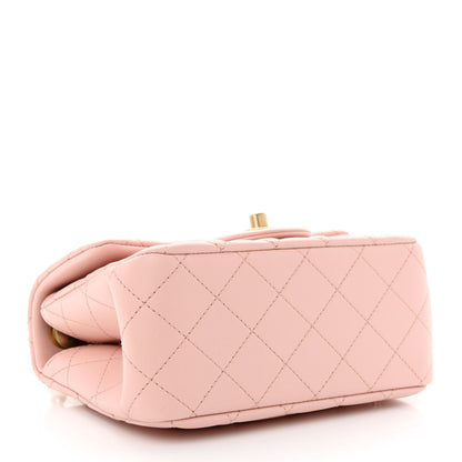 Chanel Lambskin Quilted Mini Sweet Camellia Flap Light Pink 4 of 10