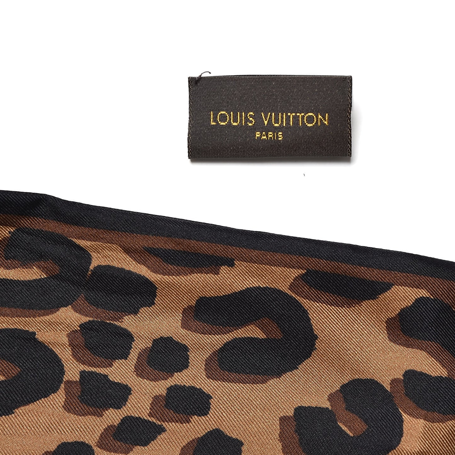 Silk Leopard Bandeau Scarf Marron