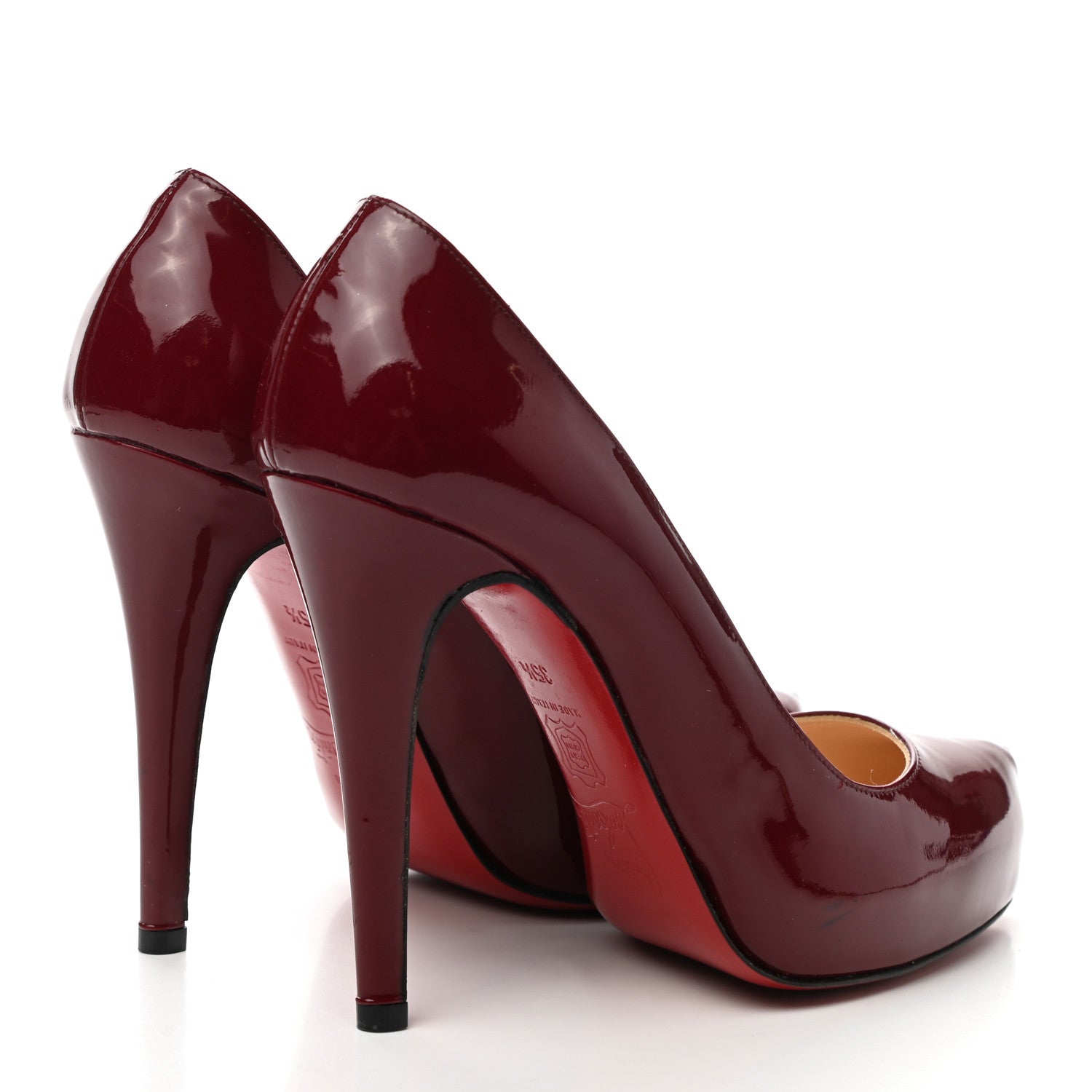 Christian Louboutin Patent 100 Pumps 35.5 Red 4 of 8