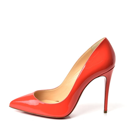 Christian Louboutin Patent Pigalle Follies 100 Pumps 35.5 Poppy 1 of 10
