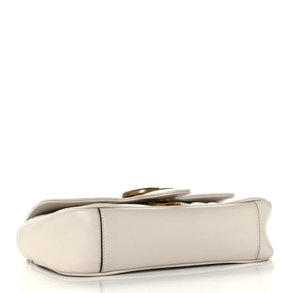 Gucci Calfskin Matelasse Mini GG Marmont Shoulder Bag White 3 of 10