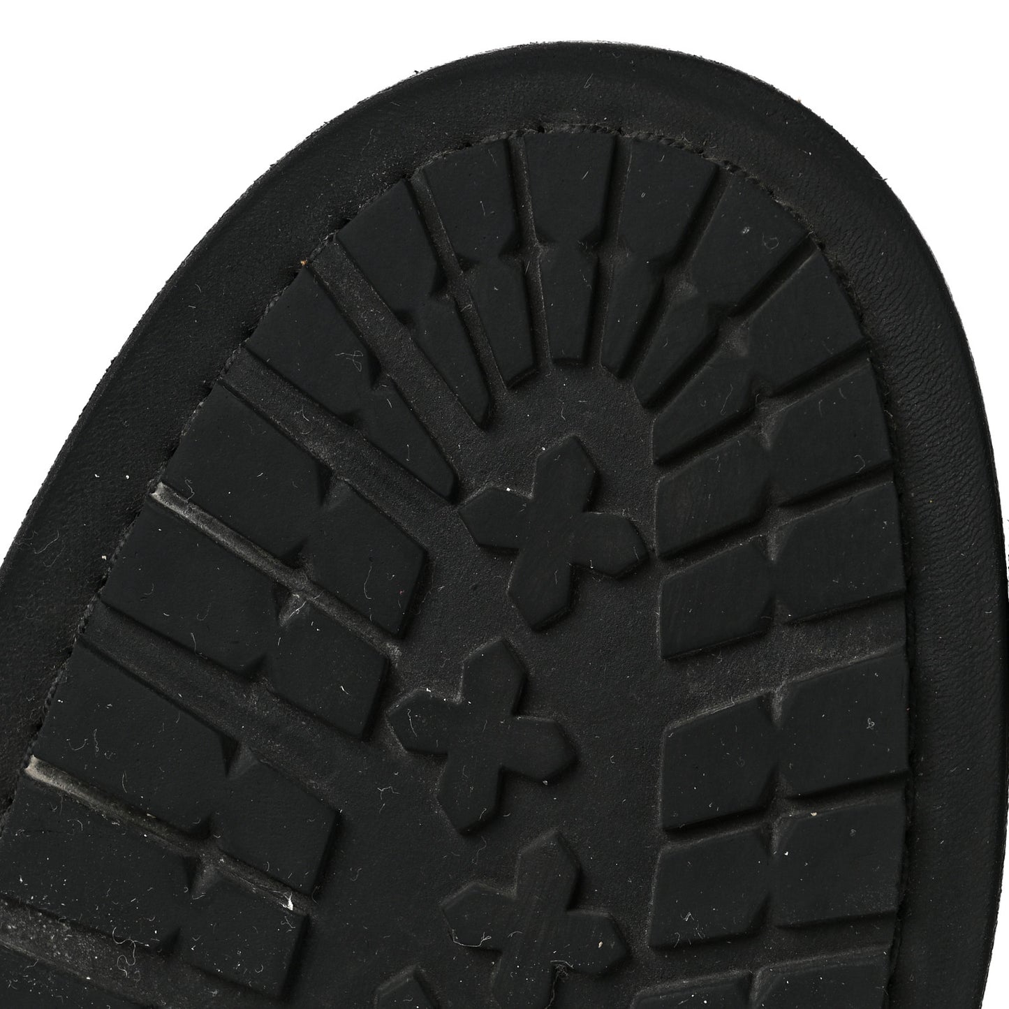 Calfskin Quilted Lace Up Combat Boots 37 Black