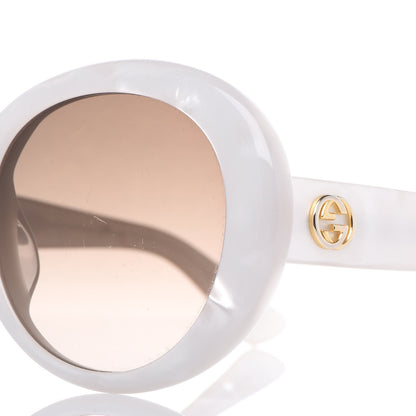 Gucci Round Frame GG Sunglasses White 5 of 7