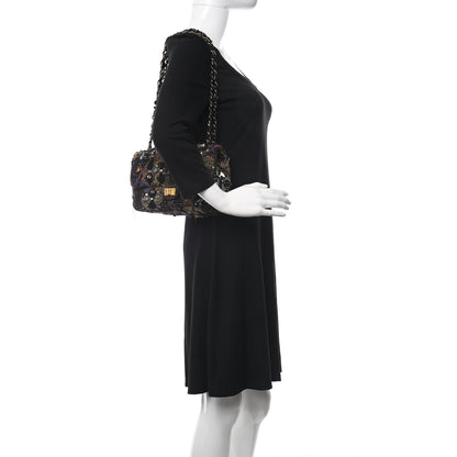 Chanel Tweed Crystal Embellished Paris Byzance Reissue 2.55 Classic 225 Flap 2 of 9