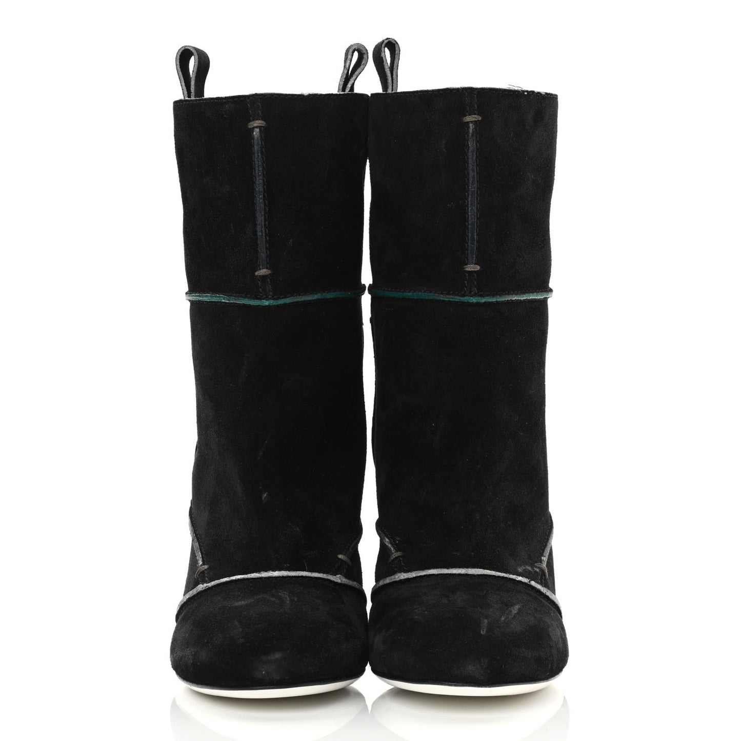 Suede Ankle Boots 36 Black Multicolor