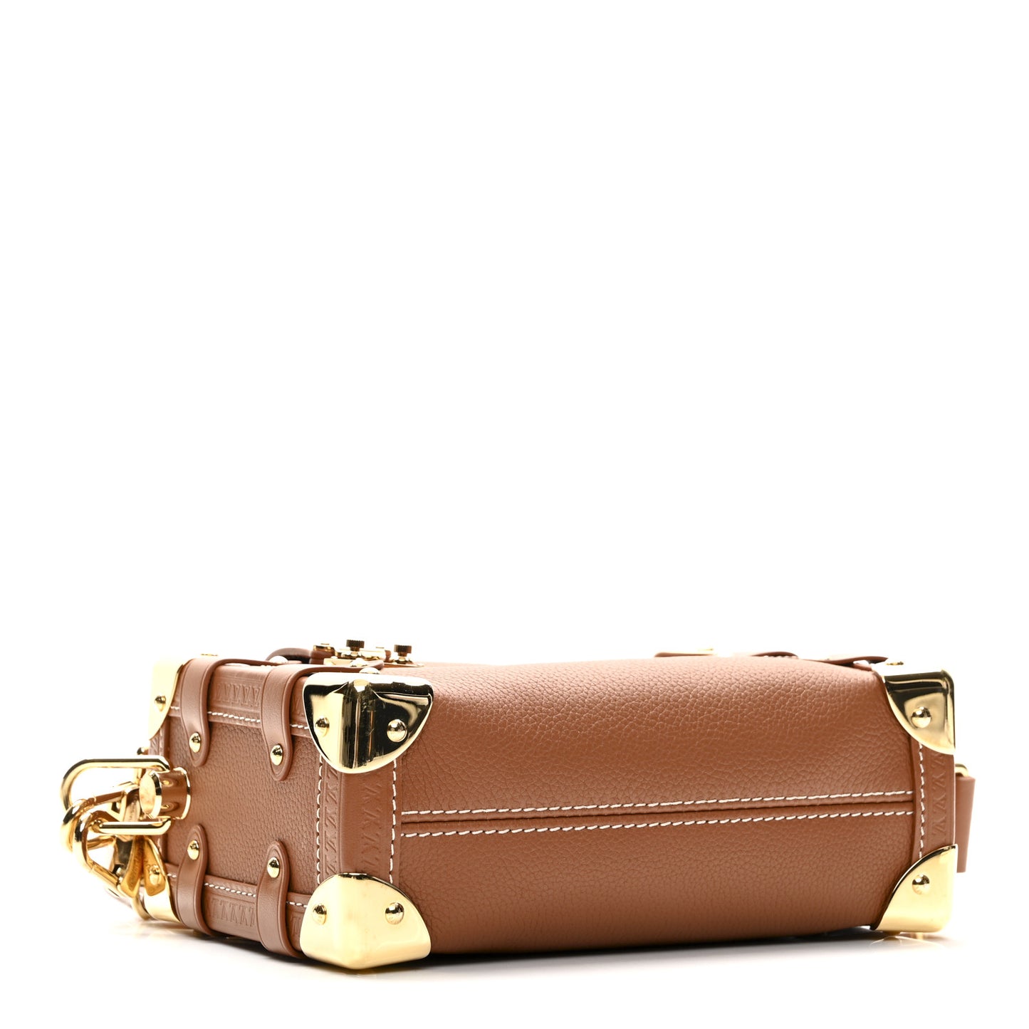 Grained Calfskin Side Trunk PM Cognac