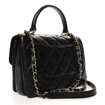 Chanel Lambskin Quilted Small Trendy CC Dual Handle Flap Bag Black 3 of 14