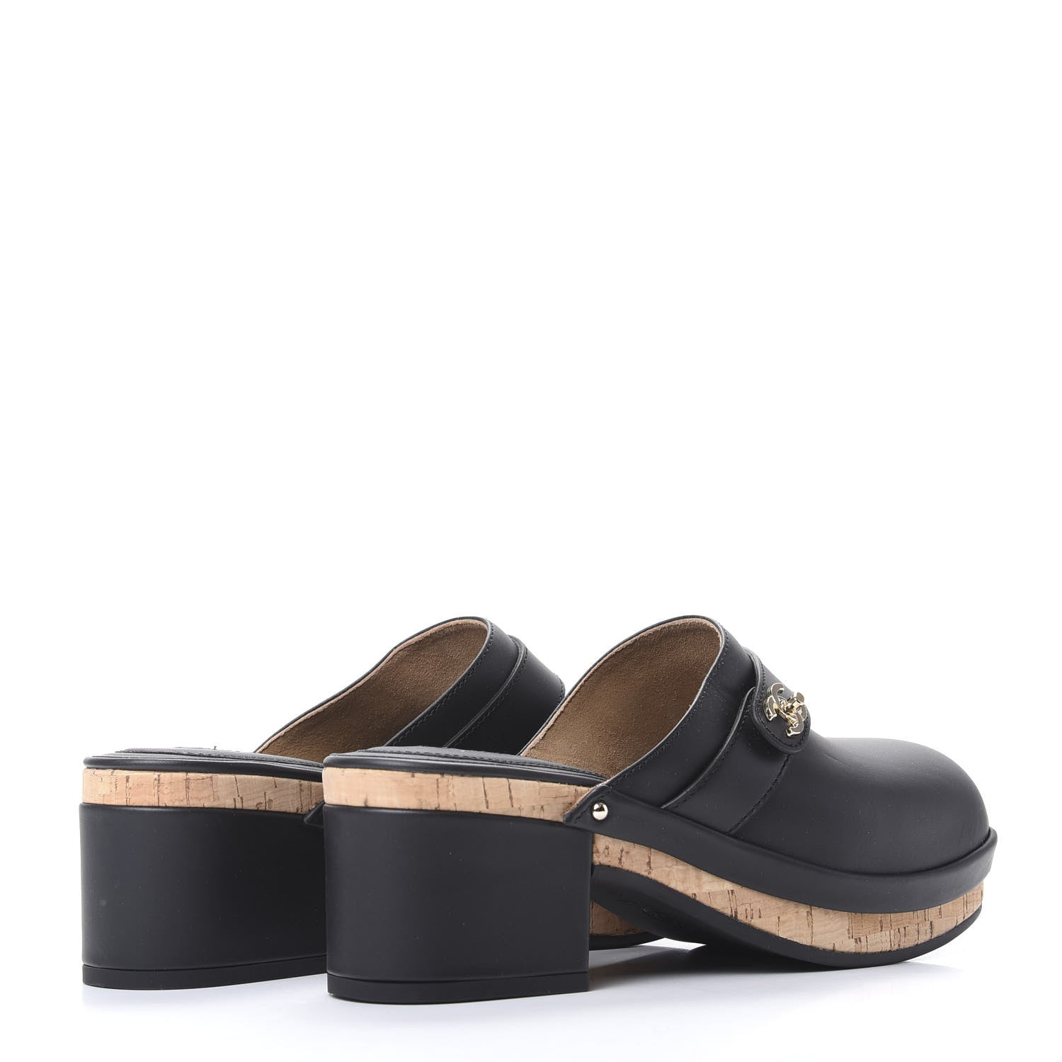 Chanel Calfskin CC Turn Lock Clogs 37 Black 4 of 8