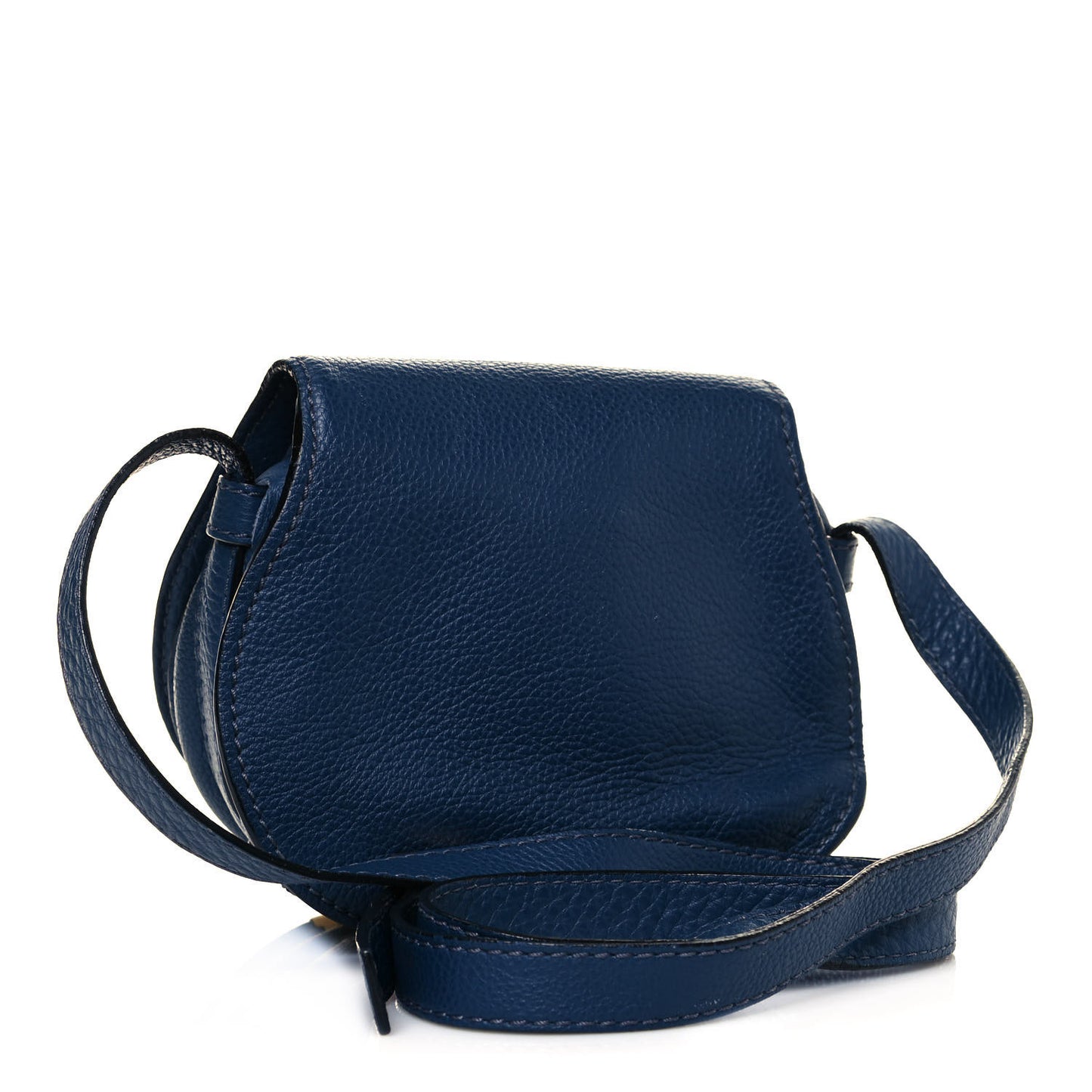 Calfskin Mini Marcie Round Crossbody Bag Royal Navy