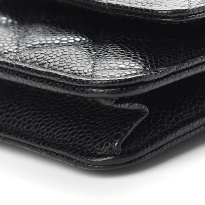 Chanel Caviar Quilted Wallet On Chain WOC Black 9 of 9