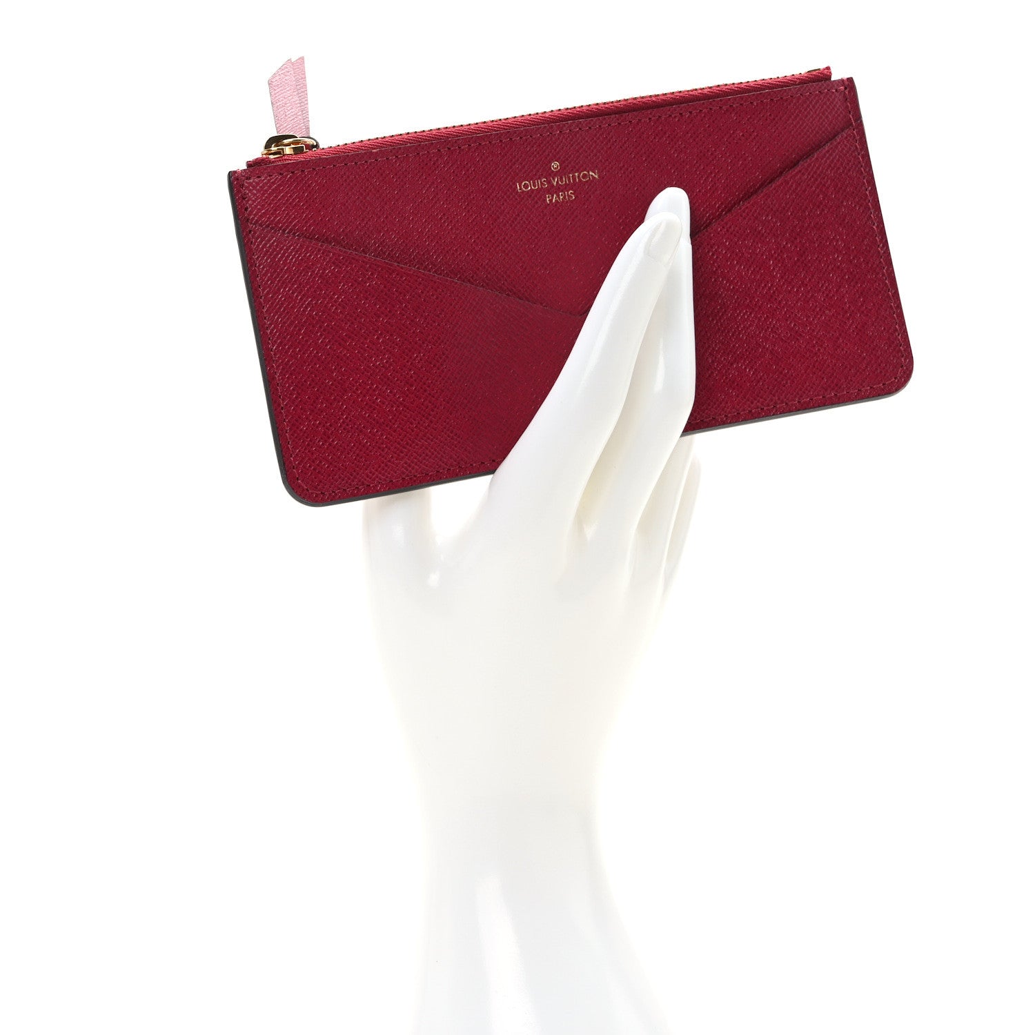 Louis Vuitton Calfskin Jeanne Wallet Zippered Insert Fuchsia 2 of 9