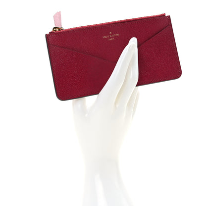 Louis Vuitton Calfskin Jeanne Wallet Zippered Insert Fuchsia 2 of 9