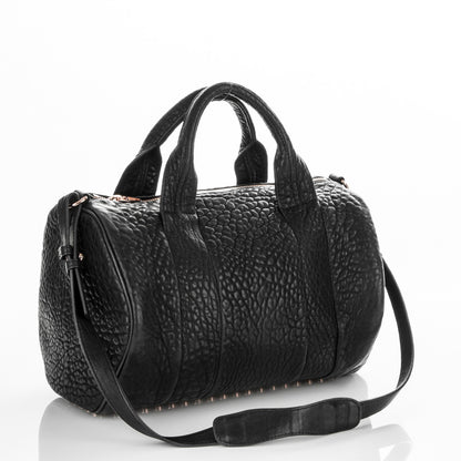 Alexander Wang Pebbled Lambskin Rocco Black Rose Gold Hardware 3 of 6