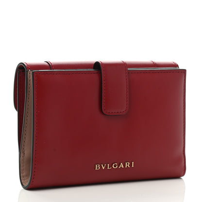 Bulgari Calfskin Serpenti Forever Bi-Fold Wallet Red 3 of 7
