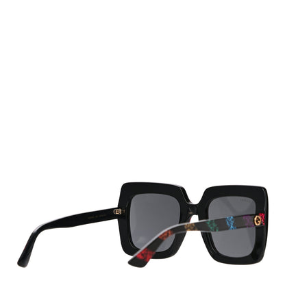 Gucci Acetate Oversize Stripe Sunglasses GG0328S Black Multi 3 of 7