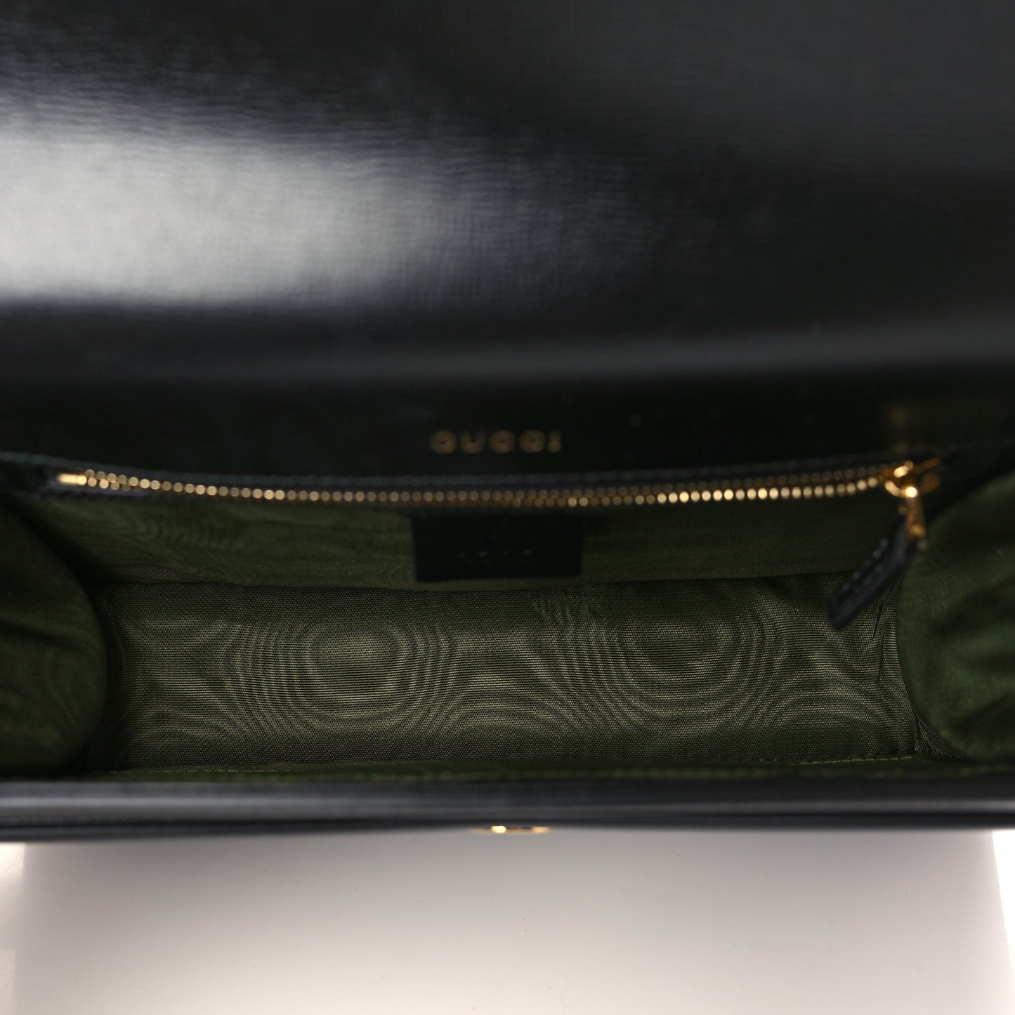 Textured Calfskin Small Torchon GG Ring Shoulder Bag Black