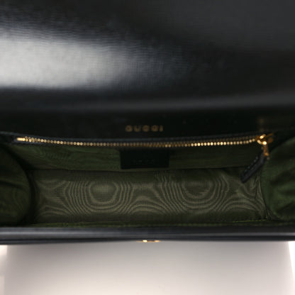Gucci Textured Calfskin Small Torchon GG Ring Shoulder Bag Black 5 of 10