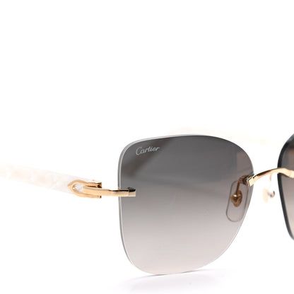 Cartier Mother of Pearl Sunglasses CT001RS Gold White 14 of 16