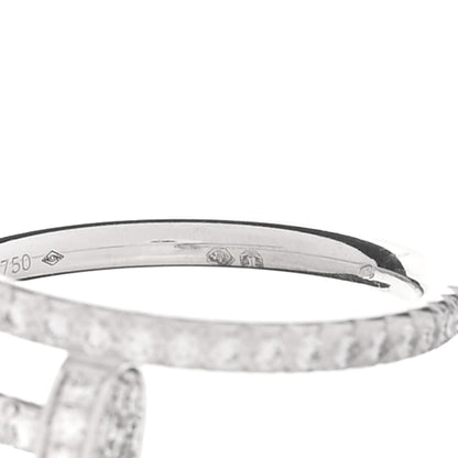 Cartier 18K White Gold Diamond Juste Un Clou Paved Ring 51 5.75 6 of 6