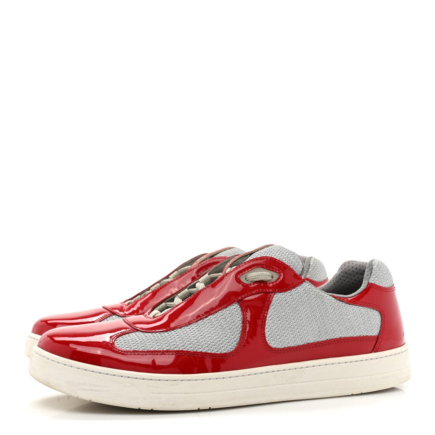 Vitello Rubber Bike Mens America's Cup Sneakers 10.5 Rubino Argento