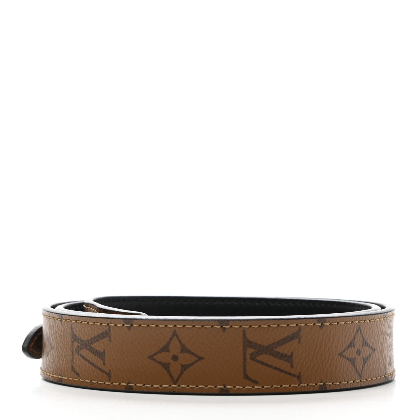 Reverse Monogram Bandouliere Shoulder Strap XL Black