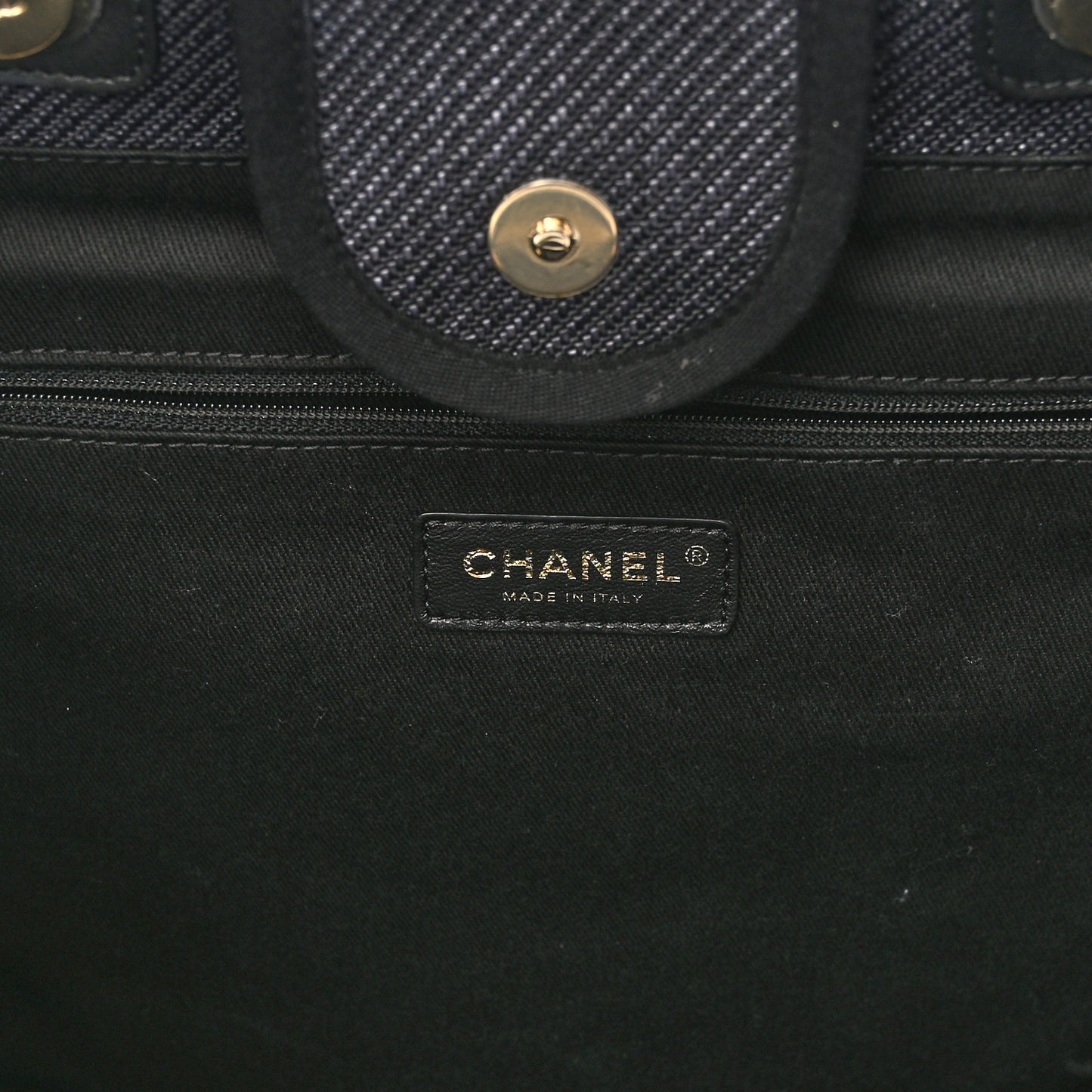 Canvas Medium Deauville Tote Black