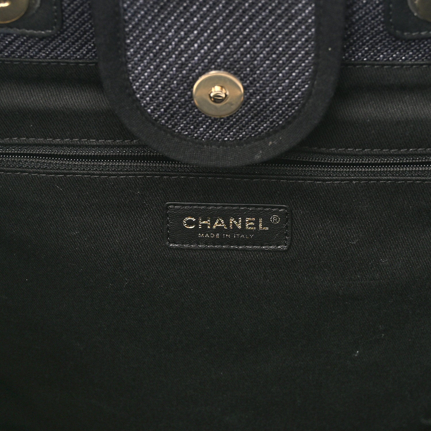 Chanel Canvas Medium Deauville Tote Black 6 of 10
