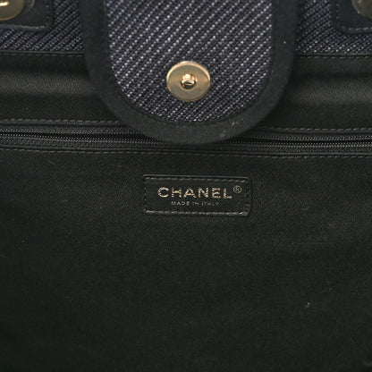Chanel Canvas Medium Deauville Tote Black 6 of 10