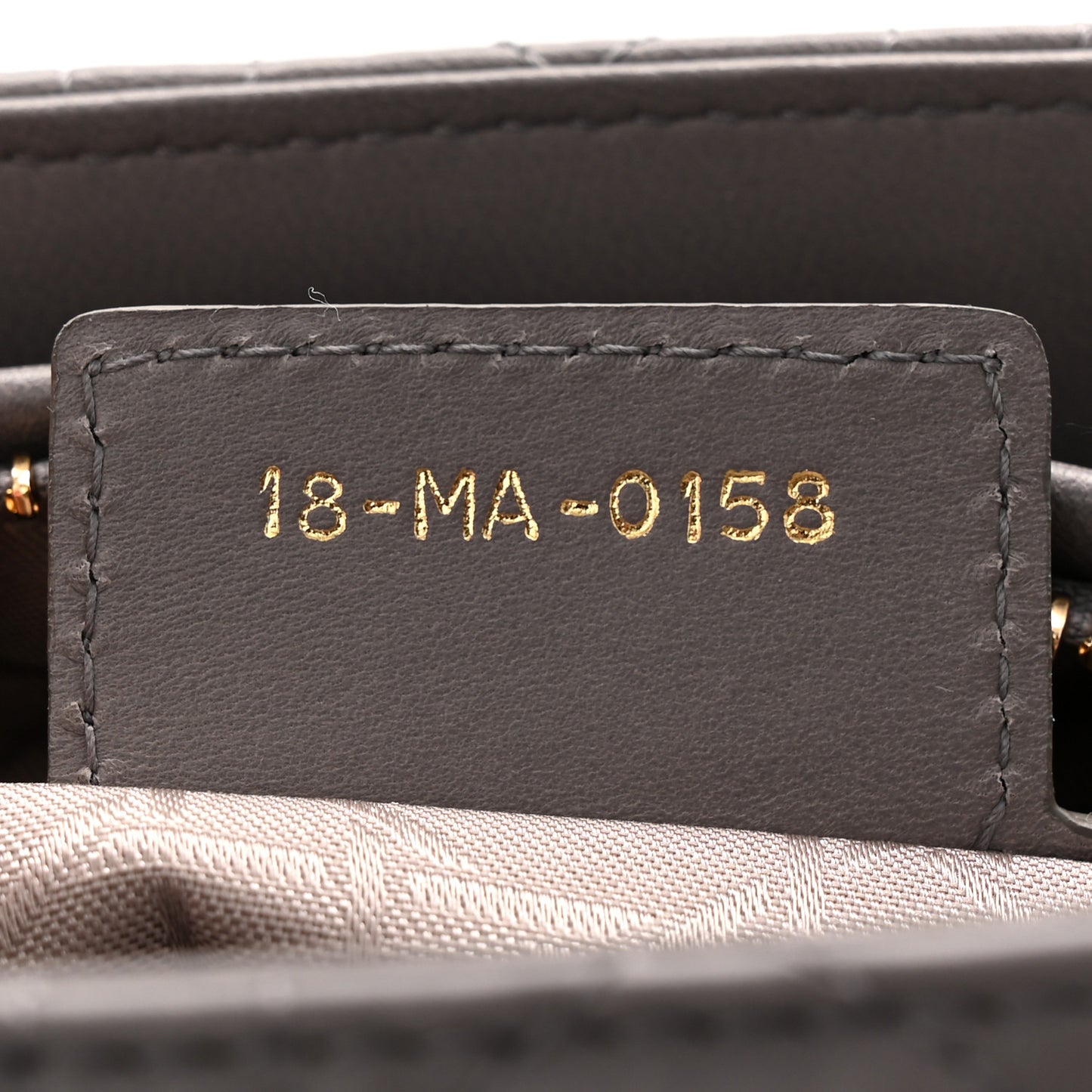 Lambskin Cannage Medium Lady Dior Grey