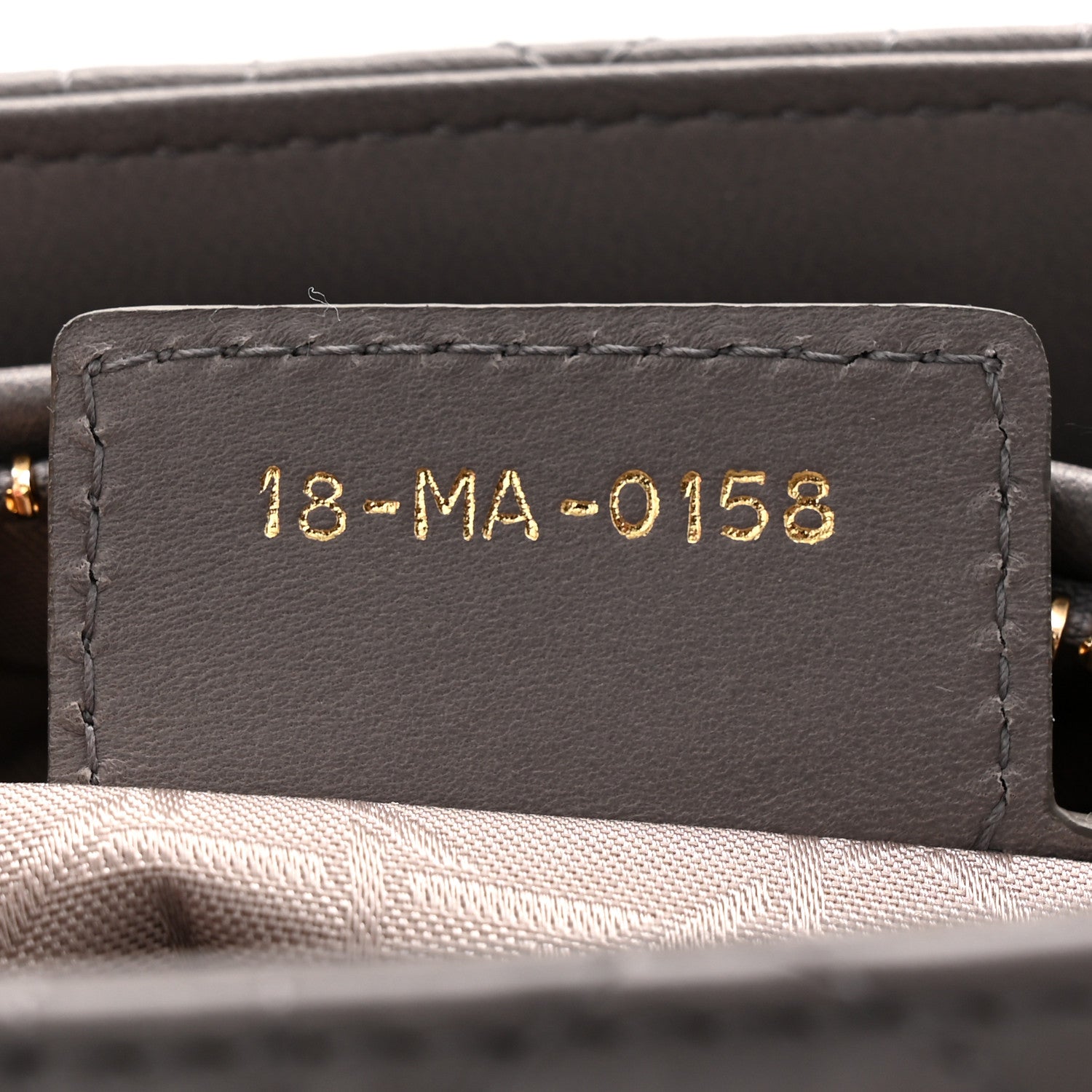Christian Dior Lambskin Cannage Medium Lady Dior Grey 7 of 10